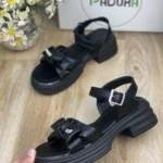 sandal zanane zire pu lejdar miumiu 4