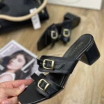 صندل زنانه پاشنه دار زارا zara دو سگک کد 25611